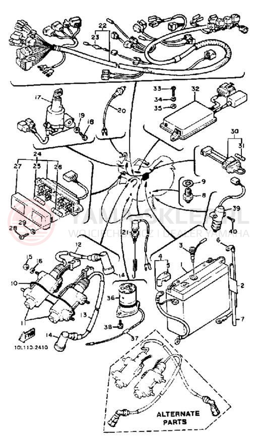 Schemat "układ elektryczny" do Yamaha XV920J