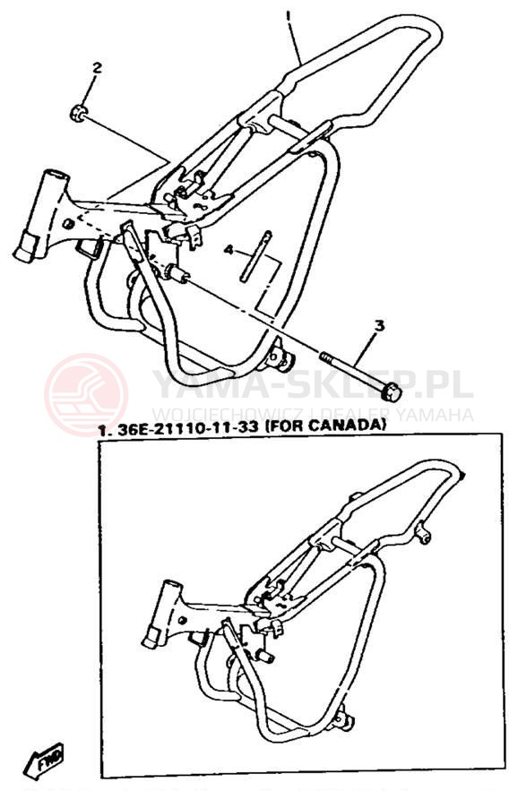 Schemat "rama" do Yamaha Y-ZINGER PW50F