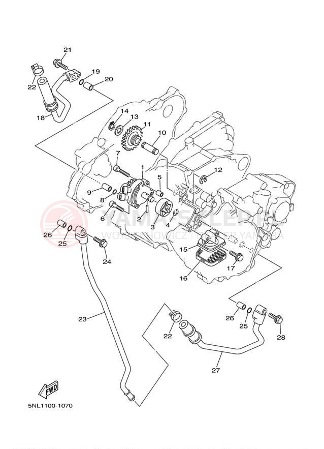Schemat "Pompa olejowa" do Yamaha YZ250F YZ250FP