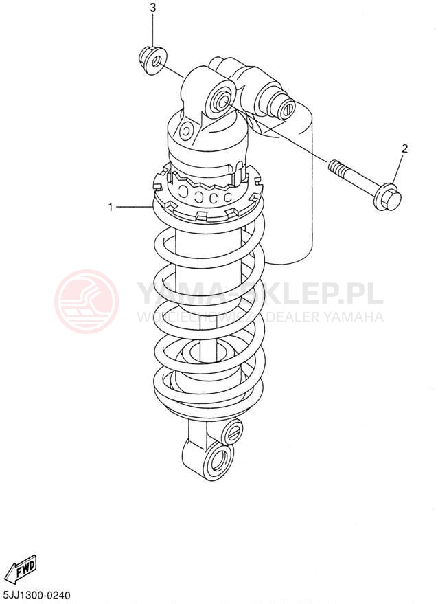 Schemat "zawieszenie tył" do Yamaha YZFR1 YZFR1N/YZFR1NC