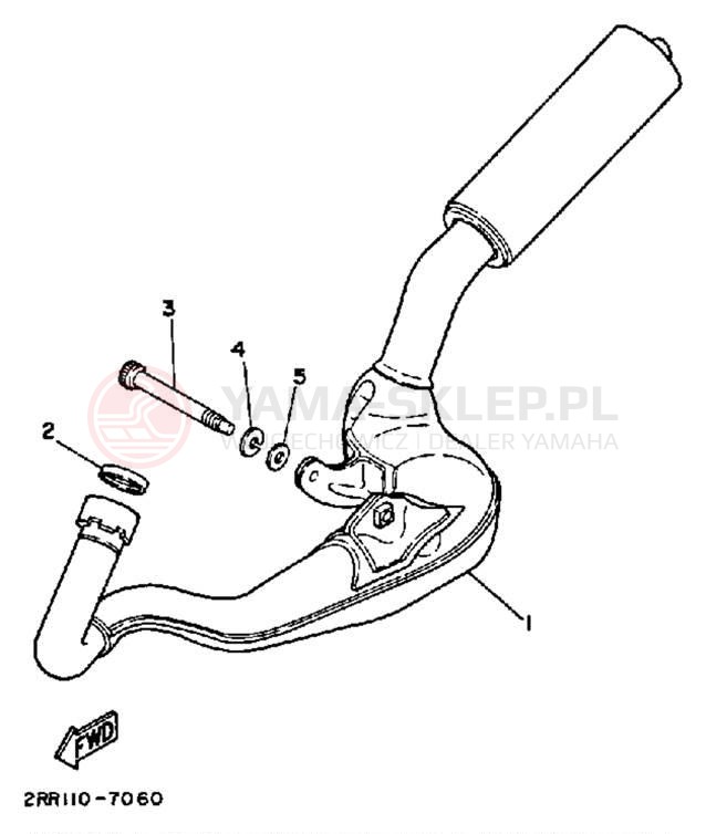 Schemat "Wydech końcowy" do Yamaha YSR50W