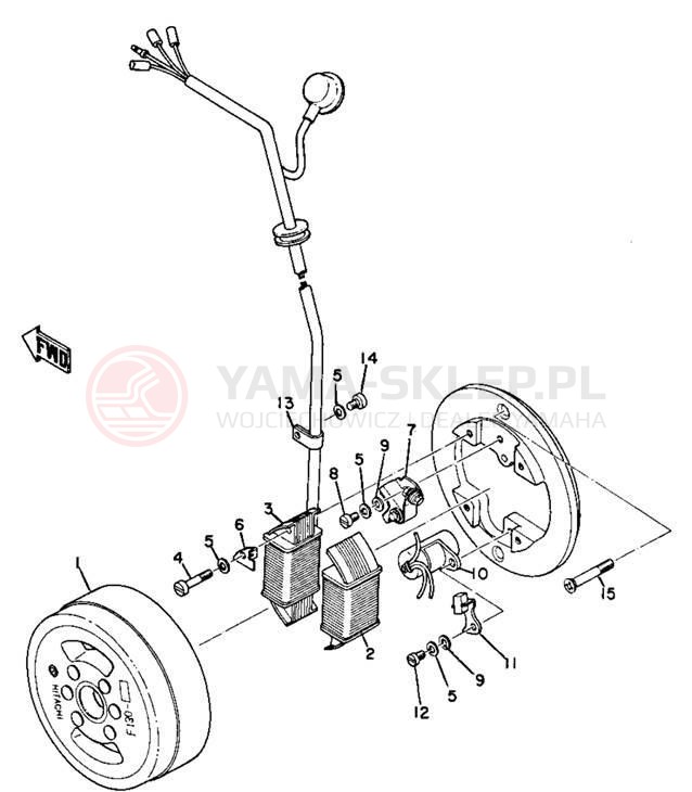 Schemat "Układ zapłonowy" do Yamaha AT1C/CT1C/AT1MX