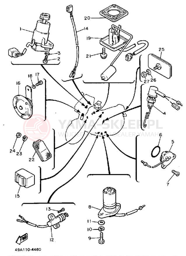 Schemat "układ elektryczny" do Yamaha FJ600NC/FJ600N