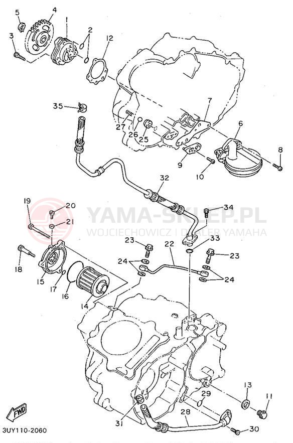Schemat "Pompa olejowa" do Yamaha XT600EG/XT600EGC