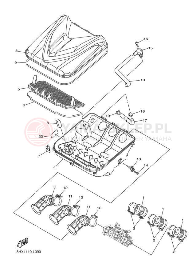 Schemat "Wtrysk paliwa" do Yamaha RS VECTOR RS90PER/RS90PEL