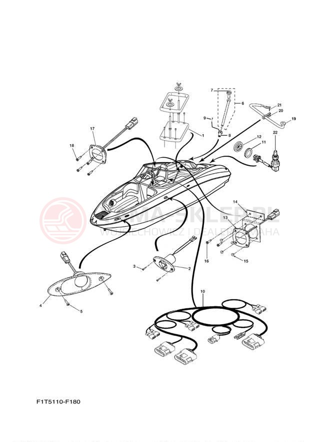 Schemat "układ elektryczny" do Yamaha AR210 FRT1100CF