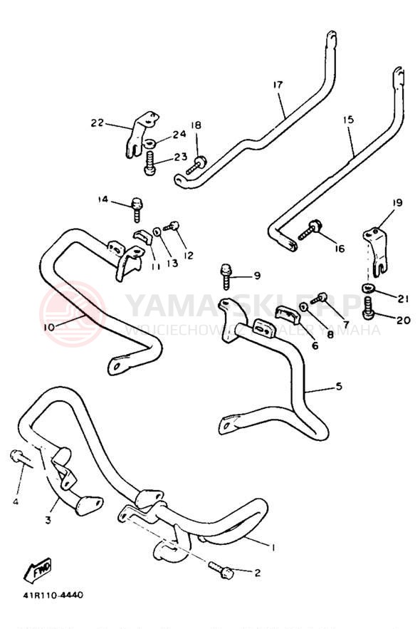 Schemat "osłona / stelaż" do Yamaha XVZ12DL/XVZ12DKC2