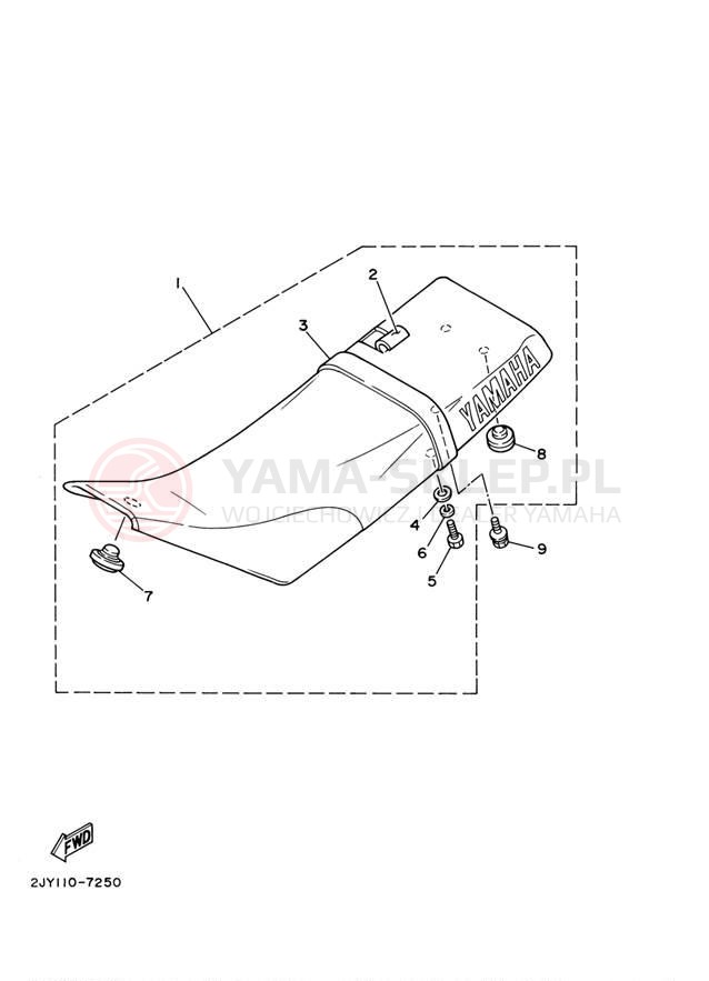 Schemat "siedzenie" do Yamaha TW200 TW200W1/TW200W1C