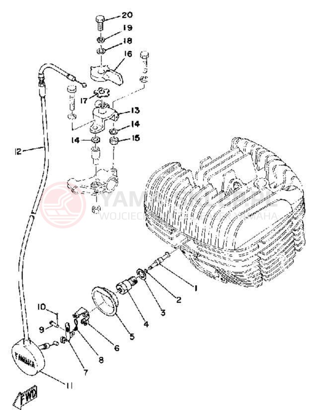 Schemat "Zawór dekompresujący" do Yamaha RT1M/RT1