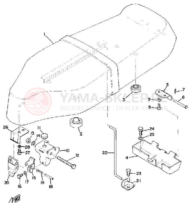 Schemat "siedzenie" do Yamaha U7E