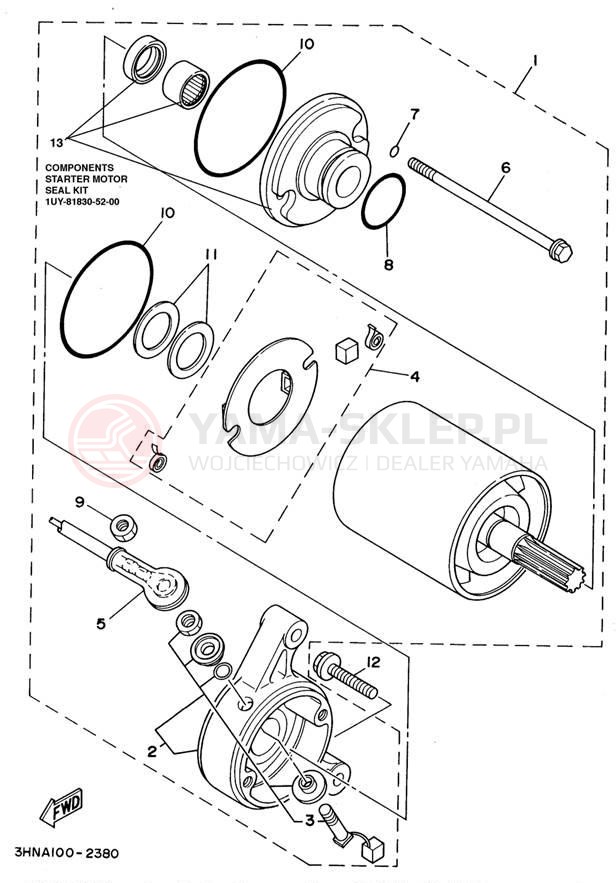 Schemat "rozrusznik" do Yamaha BIG BEAR 4WD YFM350FWF