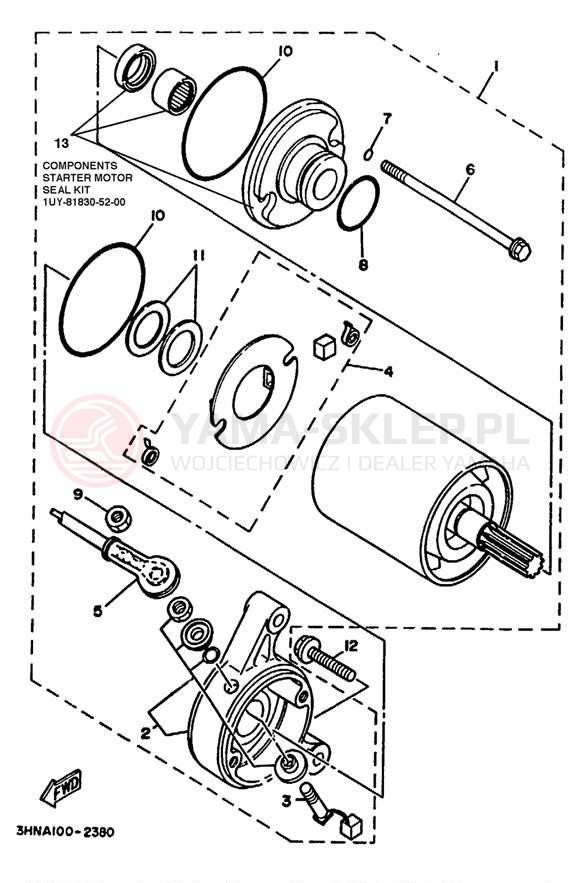 Schemat "rozrusznik" do Yamaha BIG BEAR 4WD YFM350FWE
