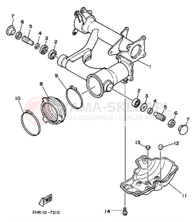 Schemat "wahacz" do Yamaha BIG BEAR 4WD YFM350FWU