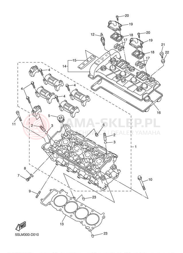 Schemat "cylinder" do Yamaha YZF-R6 YZFR6TC/YZFR6T