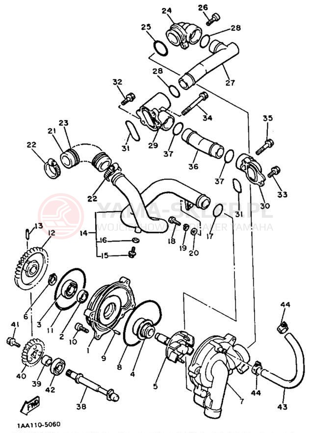 Schemat "Pompa wody" do Yamaha MAXIM X XJ700XNC/XJ700XN