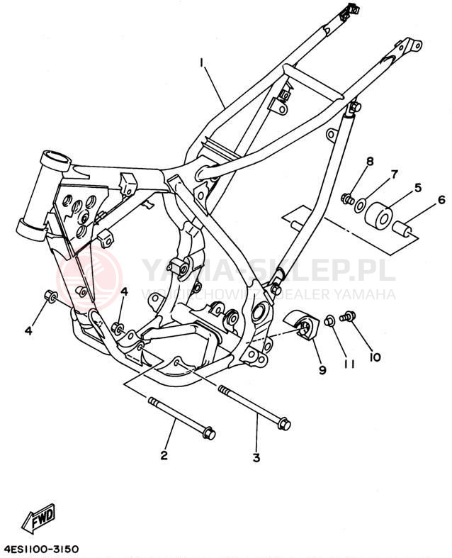 Schemat "rama" do Yamaha YZ80H1