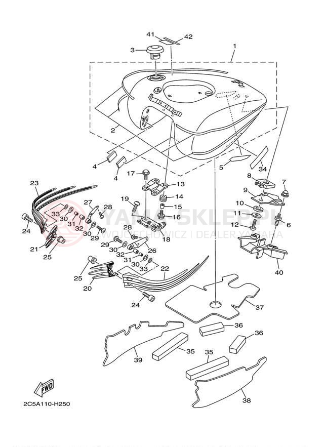 Schemat "zbiornik paliwa" do Yamaha STRATOLINER XV19CTYCS/XV19CTYS