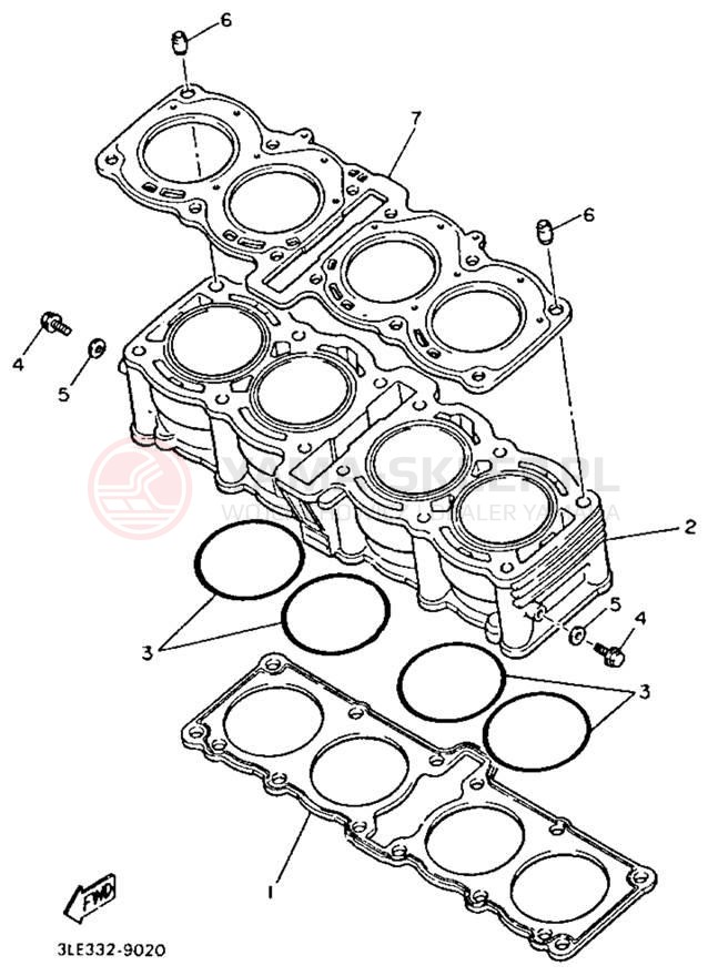 Schemat "cylinder" do Yamaha GTS1000AE/GTS1000AEC