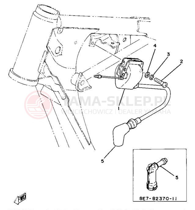 Schemat "układ elektryczny" do Yamaha YZ80H
