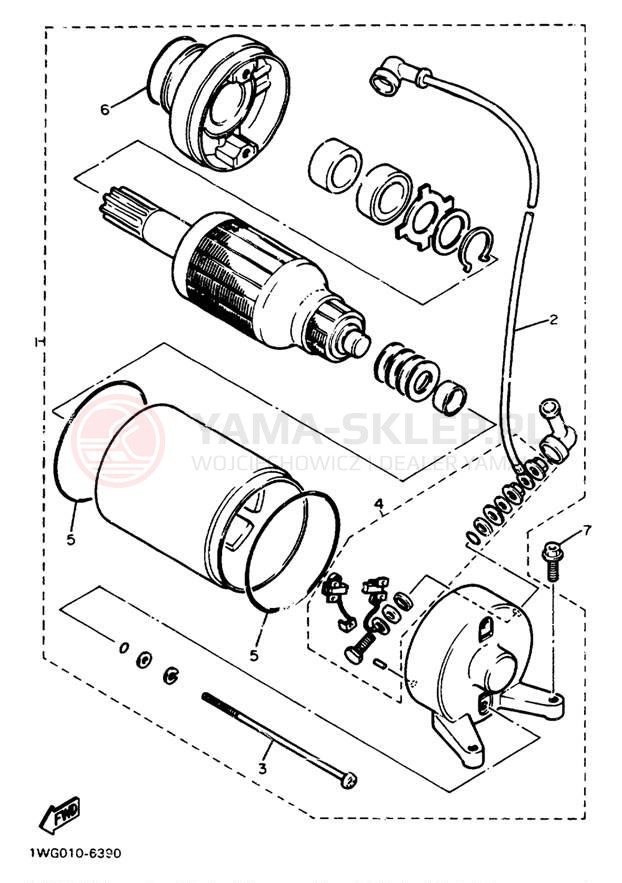 Schemat "rozrusznik" do Yamaha FZR400W