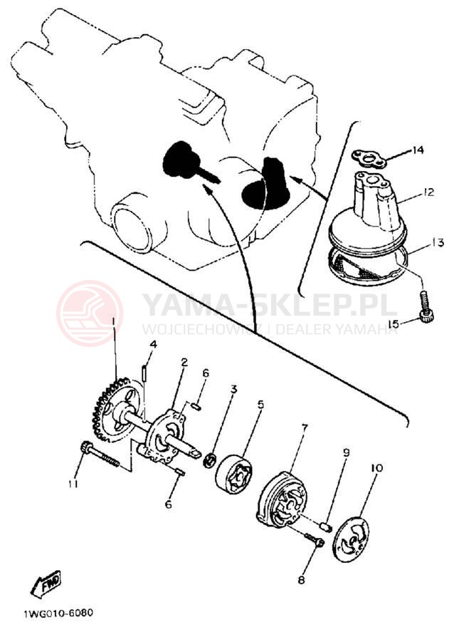 Schemat "Pompa olejowa" do Yamaha FZR400W