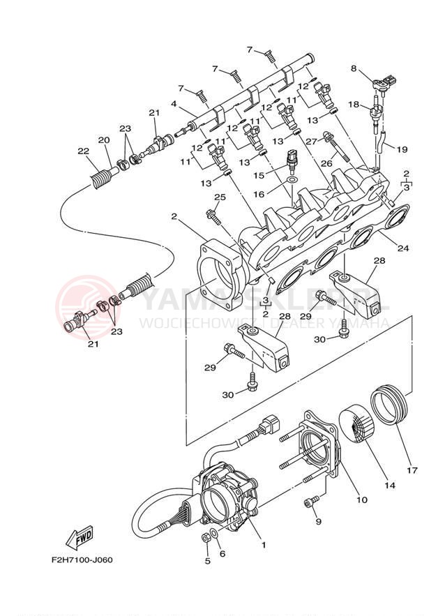 Schemat "Wtrysk paliwa" do Yamaha 242 LIMITED SXT1800JK