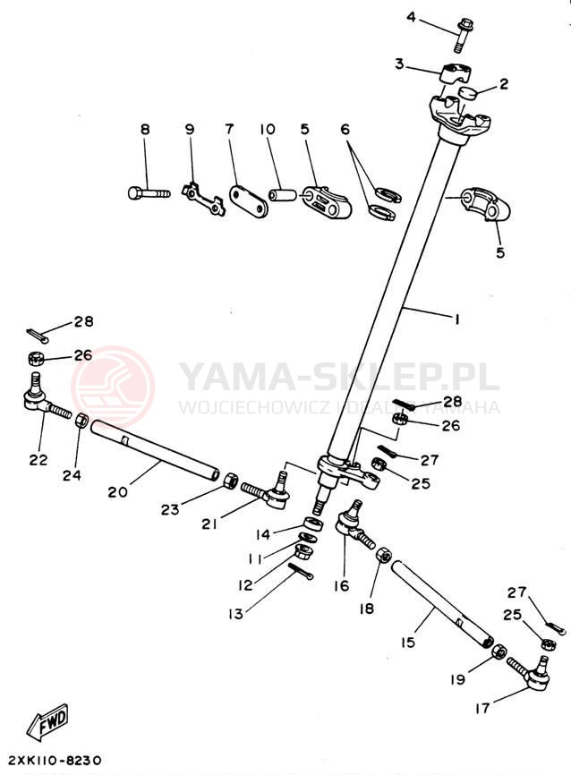 Schemat "Półki zawieszenia" do Yamaha WARRIOR YFM350XF