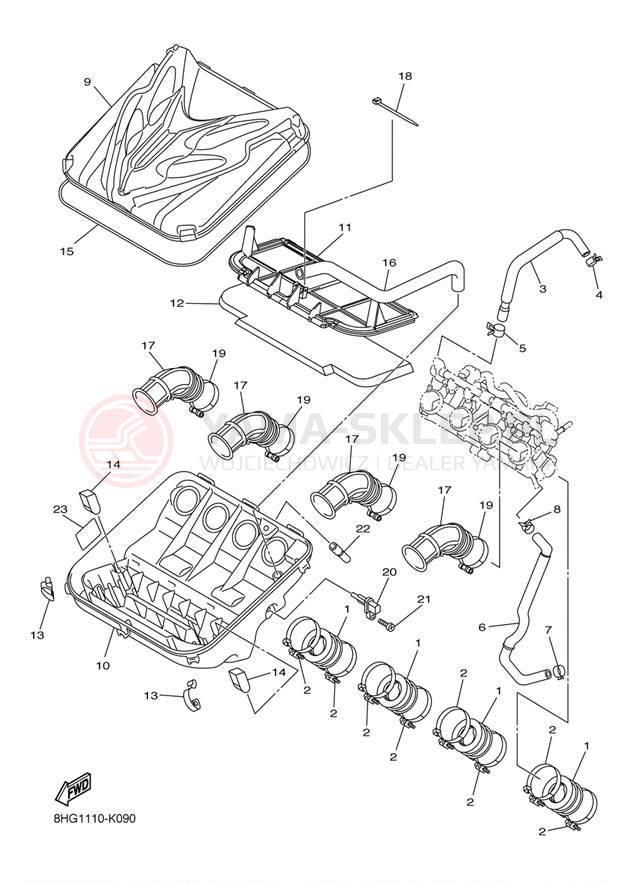 Schemat "Wtrysk paliwa" do Yamaha APEX SE RX10PSER/RX10PSEL