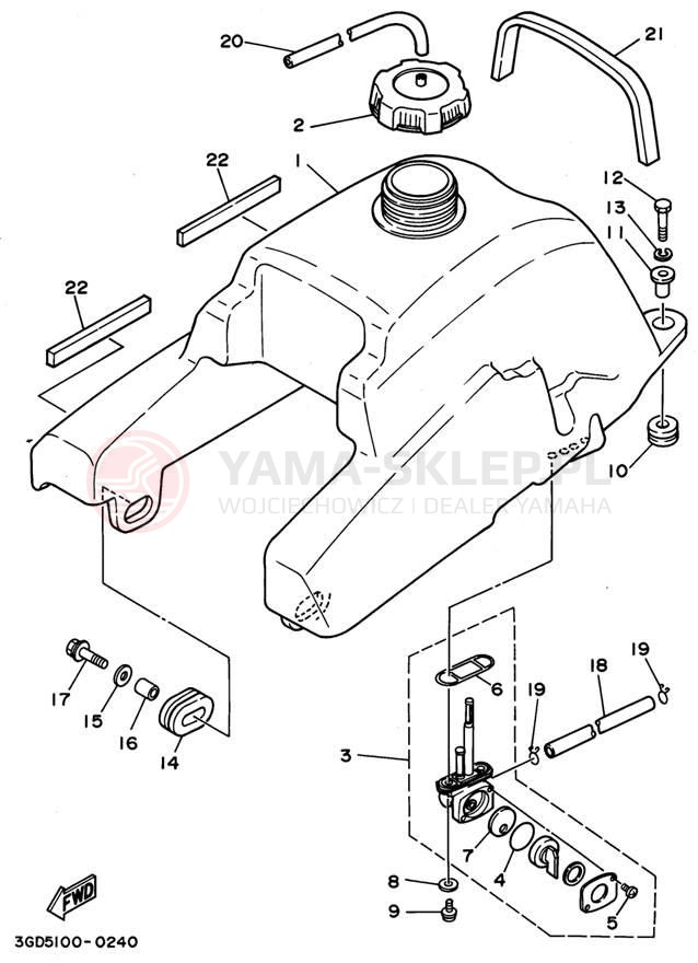 Schemat "zbiornik paliwa" do Yamaha WARRIOR YFM350XG_M