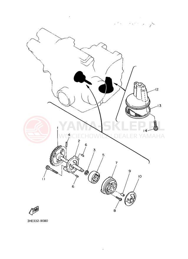 Schemat "Pompa olejowa" do Yamaha FZR600RE