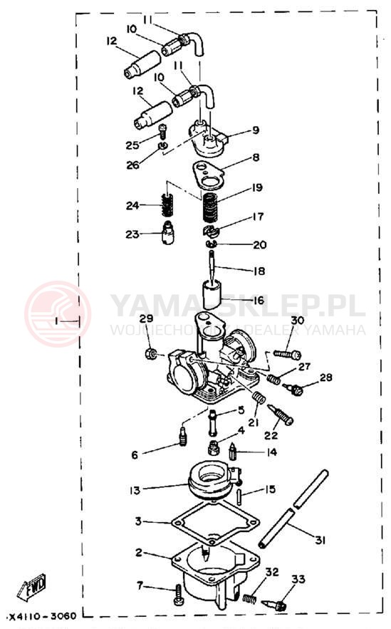 Schemat "Gaźnik" do Yamaha Y-ZINGER PW50T