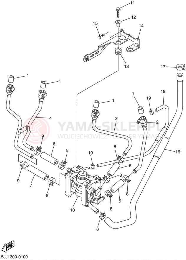 Schemat "System odbioru powietrza" do Yamaha YZFR1 YZFR1N/YZFR1NC
