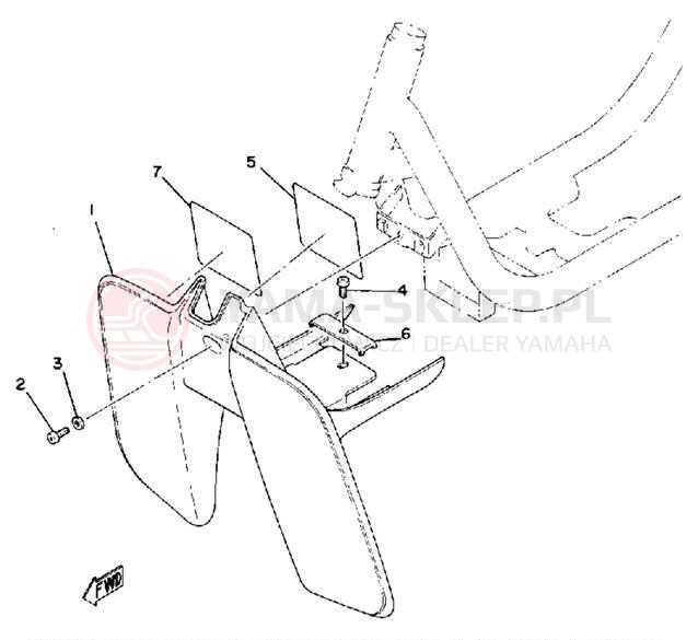 Schemat "Nadwozie przód" do Yamaha LC50G