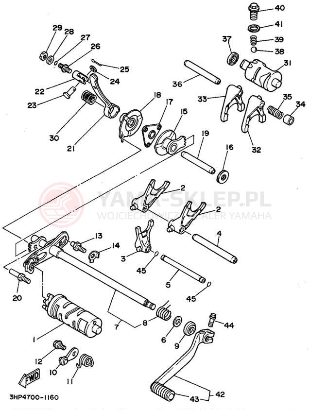 Schemat "Wodziki, automat" do Yamaha MOTO-4 YFM350ERF