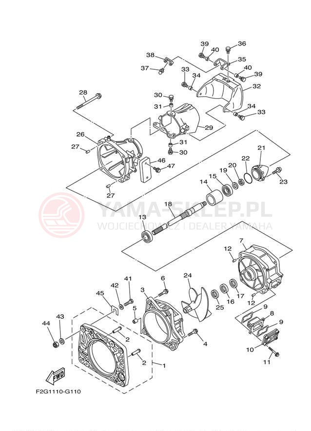 Schemat "JET UNIT" do Yamaha 212 SS FAT1100CH