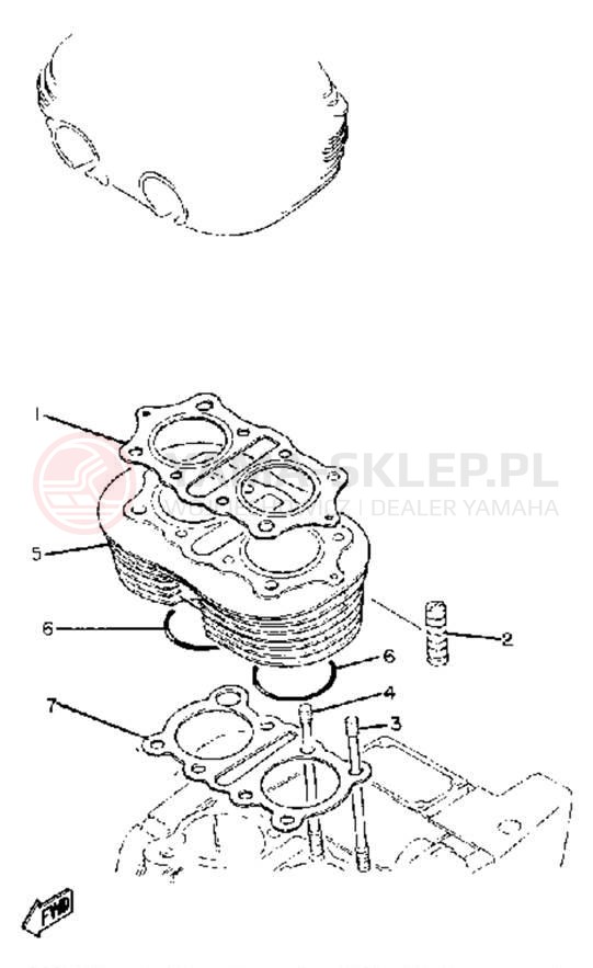 Schemat "cylinder" do Yamaha XS400G