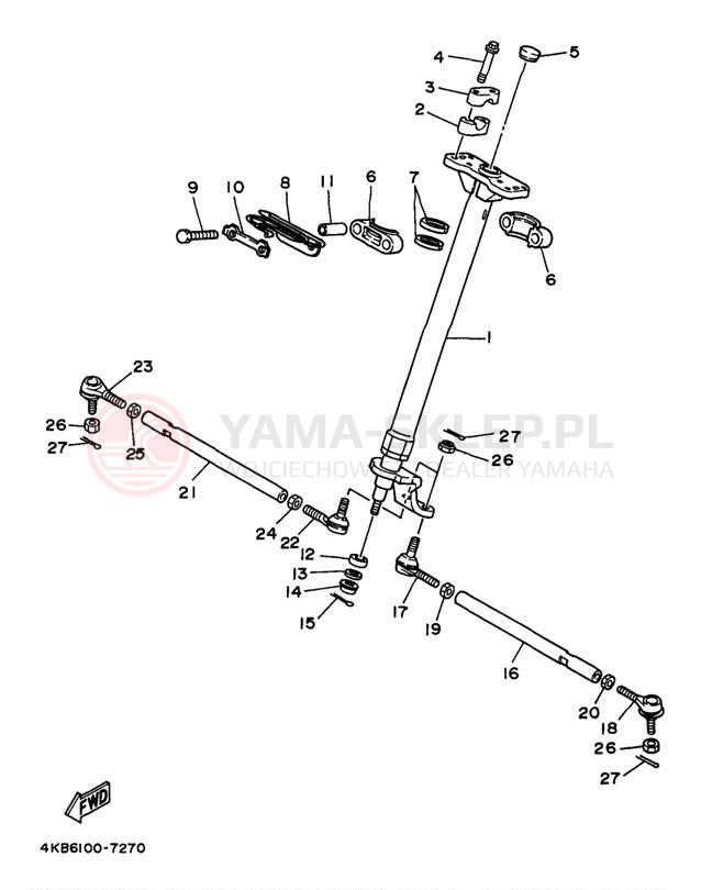 Schemat "Półki zawieszenia" do Yamaha WOLVERINE YFM35FXK