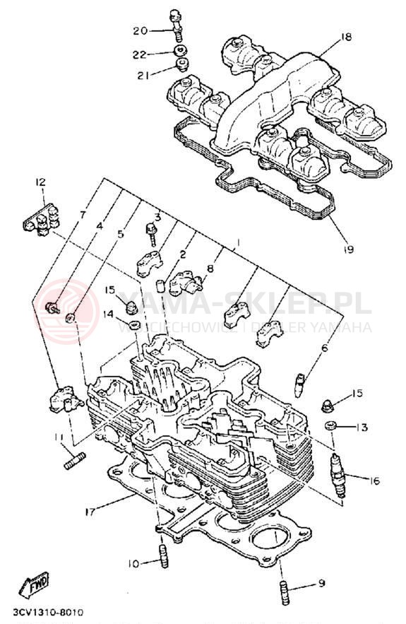 Schemat "głowica" do Yamaha FJ1200A/FJ1200AC