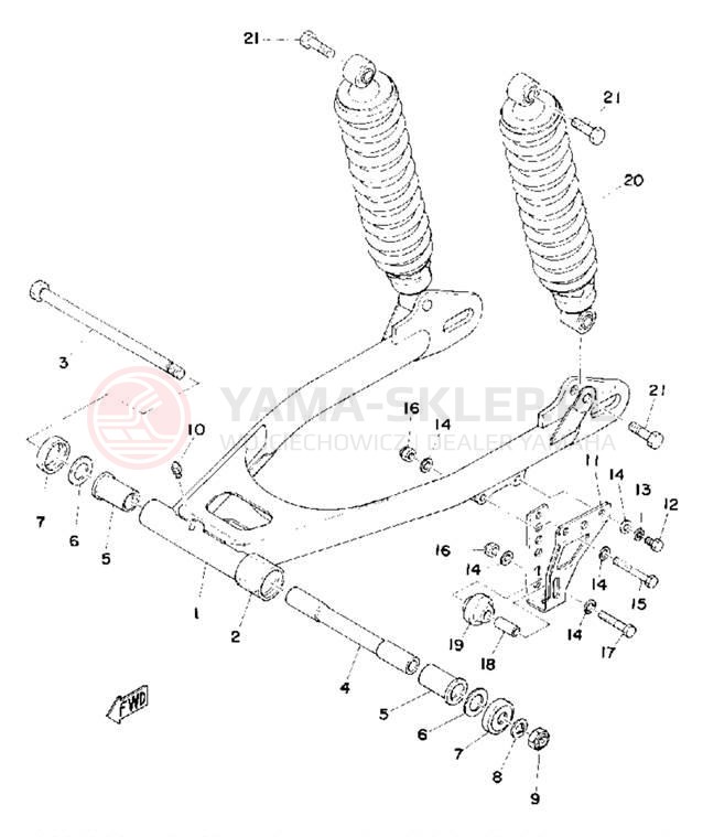 Schemat "wahacz" do Yamaha MX125C