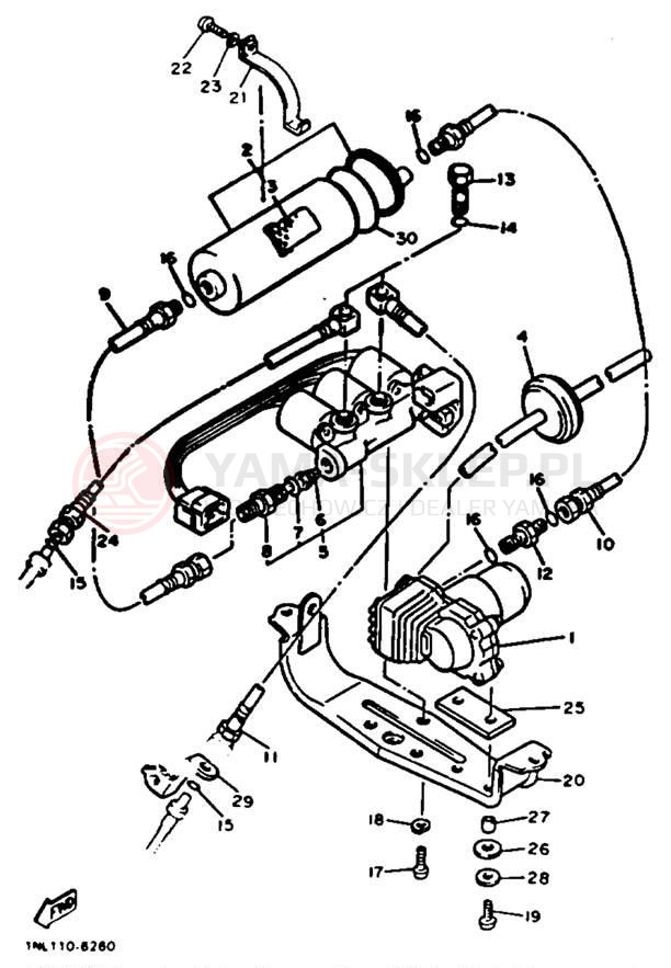 Schemat "Jednostka poziomująca" do Yamaha XVZ12DN