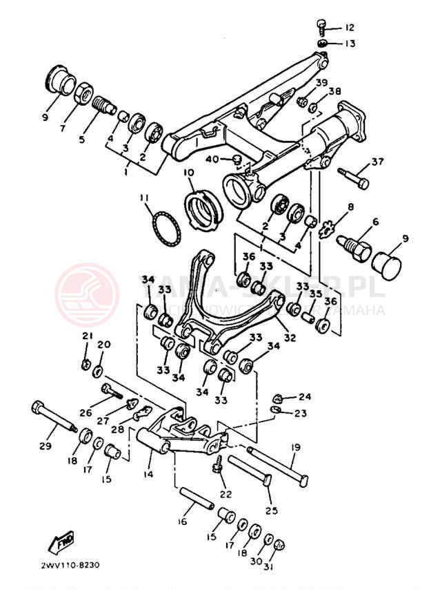 Schemat "wahacz" do Yamaha VENTURE ROYAL XVZ13DUC/XVZ13DU