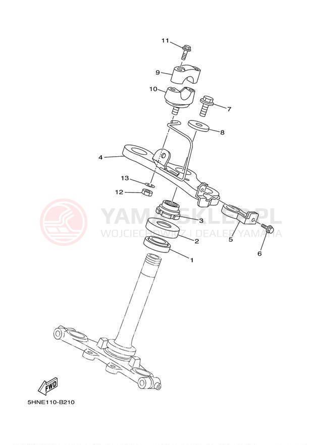 Schemat "Półki zawieszenia" do Yamaha TTR90 TTR90ER