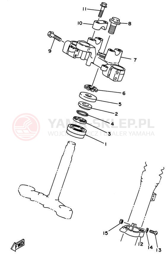Schemat "Półki zawieszenia" do Yamaha SEROW XT225HC/XT225H