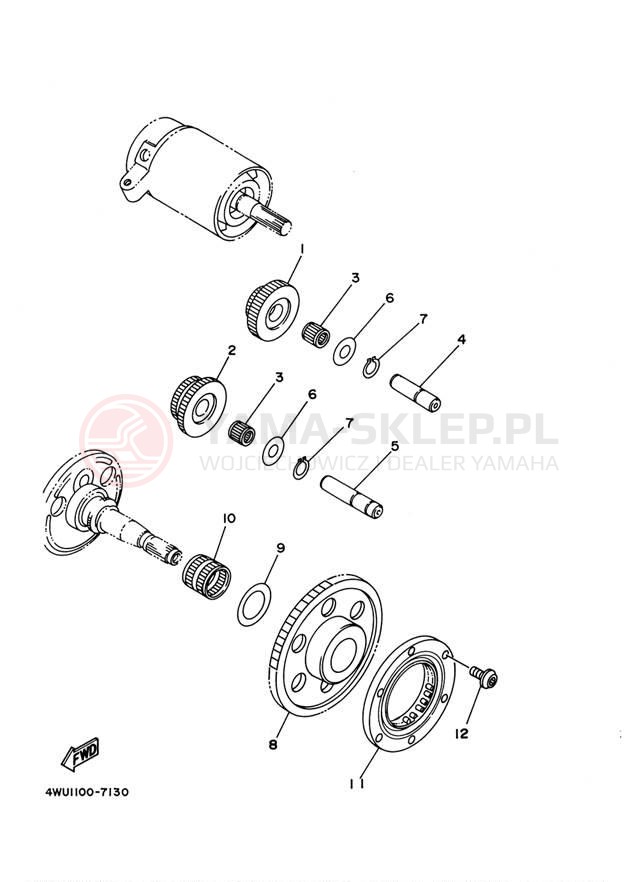 Schemat "rozrusznik" do Yamaha BIG BEAR 400 4X4 YFM40FS