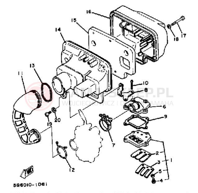 Schemat "Wtrysk paliwa" do Yamaha CV80L