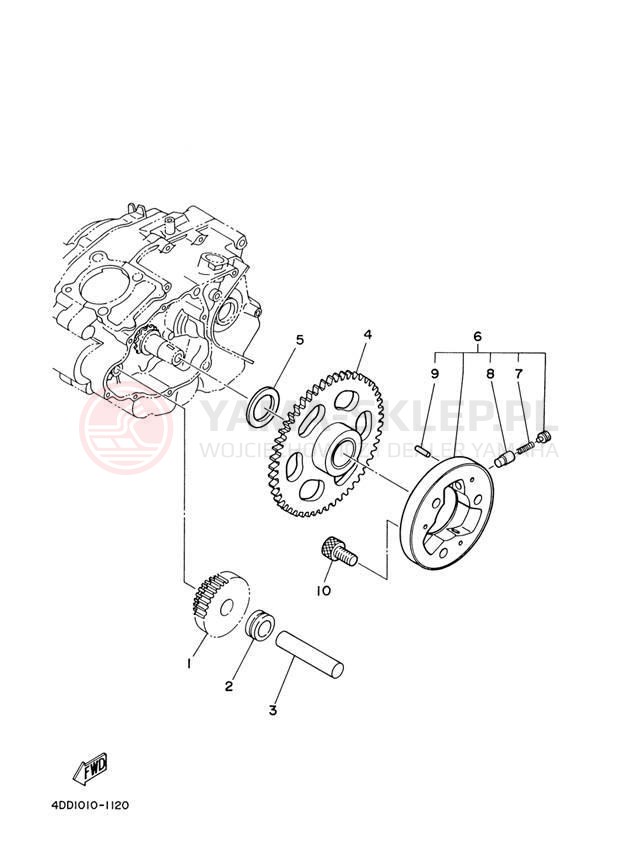 Schemat "rozrusznik" do Yamaha TW200 TW200S/TW200SC