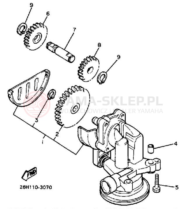 Schemat "Pompa olejowa" do Yamaha XVZ13U/XVZ13UC