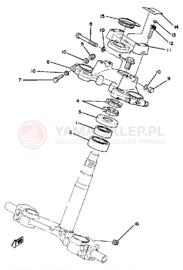 Schemat "Półki zawieszenia" do Yamaha XS1100G