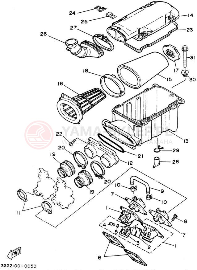 Schemat "Wtrysk paliwa" do Yamaha BANSHEE YFZ350F_MN