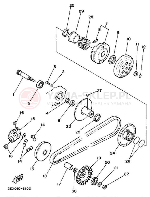 Schemat "sprzęgło" do Yamaha CG50EU